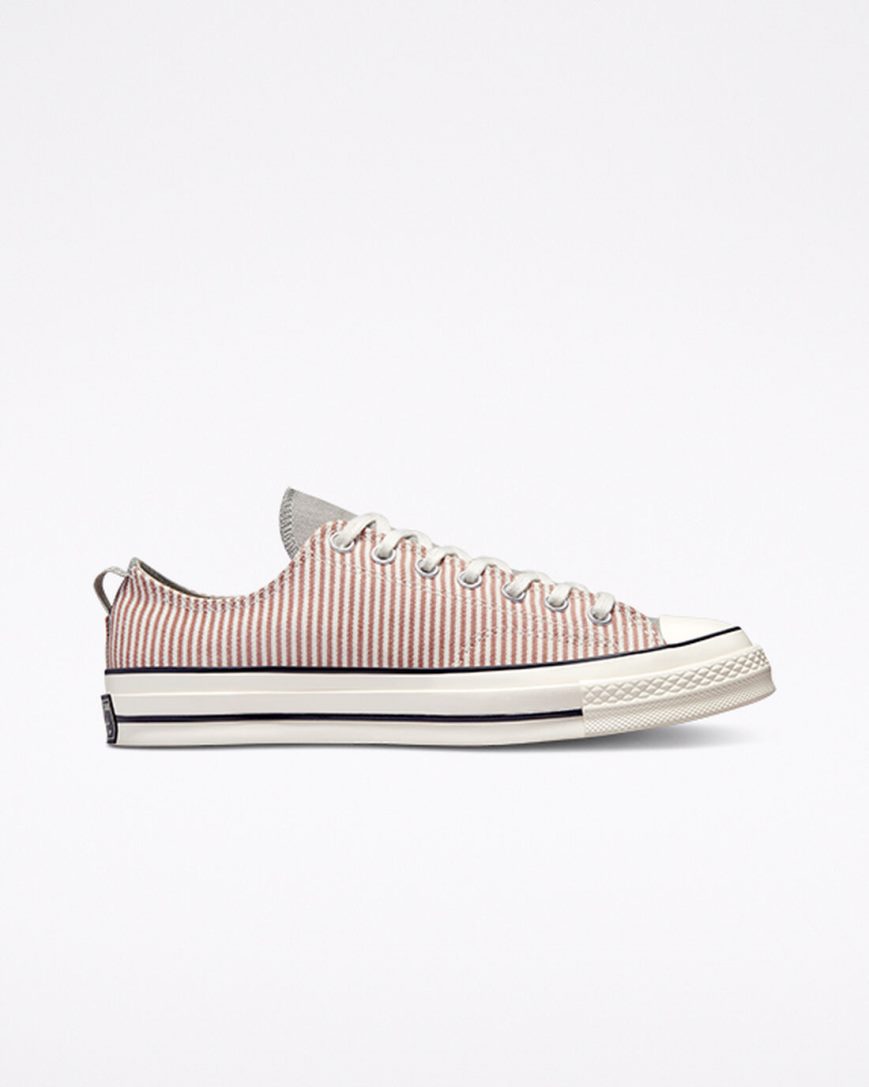 Women\'s Converse Chuck 70 Crafted Stripe Low Top Shoes Olive | AU 61E08I